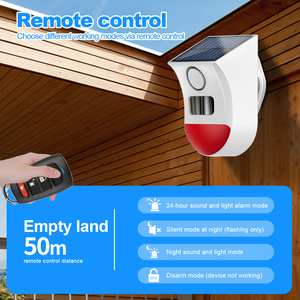 Système d'alarme extérieur sans fil WALE anti-vol à énergie solaire IP65 avec détecteur <span class=keywords><strong>de</strong></span> mouvement infrarouge et sirène stroboscopique - Product Image 4