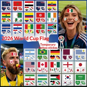 Pegatinas de Tatuajes Temporales con la Bandera de Estados Unidos, México y Canadá para el Partido de Fútbol 2026 (Juego de 10 Piezas) - Product Image 3