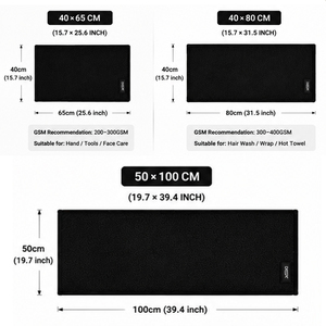Toalla de Salón Negra Personalizada de Fábrica, Súper Absorbente y de Secado Rápido <span class=keywords><strong>para</strong></span> Peluquería, con Logotipo Bordado Personalizado - Product Image 2