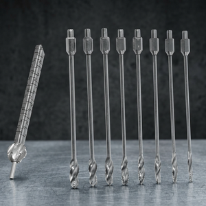 เครื่องมือผ่าตัดกระดูกและข้อแบบยืดหยุ่นชนิดมีรูตรงรุ่น OldMed Cannulated Flexible Reamer Fix Beat ผลิตจากเหล็กกล้าไร้สนิมคุณภาพสูงของเยอรมัน ได้รับมาตรฐาน CE/ISO ใช้ซ้ำได้ - Product Image 2
