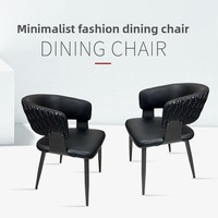Chaise de salle à manger minimaliste de style italien, fauteuil moderne et simple pour la maison, dossier confortable, élégance raffinée et luxueuse, chaise parfaite
