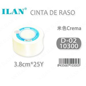 Nastro in Raso Ilan 3,8cm 25Y Colore Crema D-02 - Product Image 3