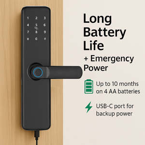 ล็อคประตูอัจฉริยะดิจิทัลดิจิทัลดิจิทัลดิจิทัลดิจิทัลดิจิทัลดิจิทัลดิจิทัล Tuya ล็อคประตูอัจฉริยะควบคุมผ่านแอป - Product Image 3