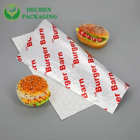 Hamburger Foil Wrap Burger Wrapper Foil Paper