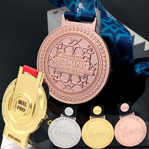Medallas Deportivas de Metal Personalizadas al por Mayor, Diseño de Alta Calidad, Redondas, Gruesas, Doradas, para Boxeo, Judo, Jiu Jitsu - Product Image 1