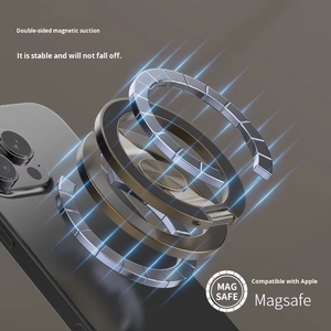 <span class=keywords><strong>Support</strong></span> de téléphone magnétique universel de poche conçu sur mesure, anneau de maintien pour <span class=keywords><strong>Magsafe</strong></span> pour iPhone 16, utilisation sur bureau - Product Image 4