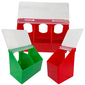 กล่องใส่อาหารสำหรับนกแก้วและนกพิราบ1/2แบบปรับแต่งได้3รู - Product Image 4