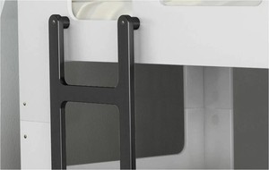 <span class=keywords><strong>Litera</strong></span> de madera maciza blanca moderna y divertida para niños, muebles para el hogar de estilo de cabina individual y doble de 3 pies para dormitorio - Product Image 2