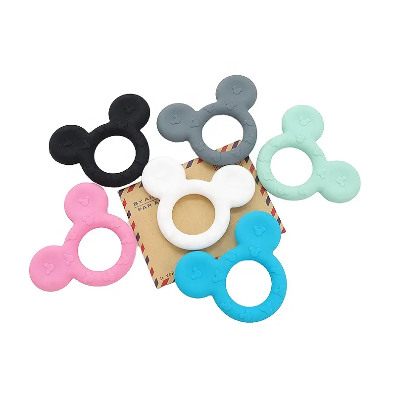 How Sale Animal Food Grade Silicone Teething Toys Chew Necklace For Teeth Tiny Rod Baby Teether Gift