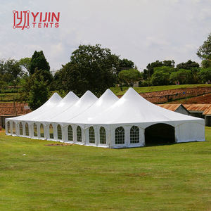 Carpa Mixta de Aluminio y PVC de 10x20 con Techo Alto para 200 Personas, Ideal para Exposiciones de Autos - Product Image 1
