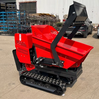 Selbstladender 4x4 Mini-Dumper mit Benzinmotor, 500KG Raupenkipper für Landwirtschaft und Obstgärten