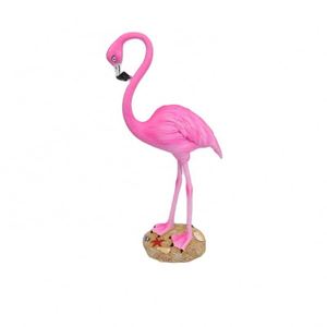 Factory Customized Small Statue <b>Ornament</b> Resin Crafts Suitable for Bedroom Living Room Decoration <b>Pink</b> Flamingo Figurine - Product Image 1