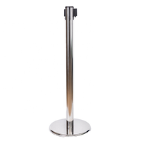 Système de gestion de file d'attente de poteaux en acier inoxydable de contrôle d'entrée d'hôtel intérieur/extérieur barrière de ceinture rétractable