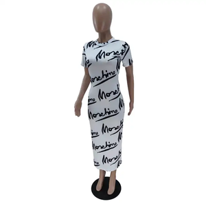 Fabricants de vêtements pour femmes, robe décontractée sur mesure, grande taille, robe moulante élégante, robe longue maxi - Product Image 4