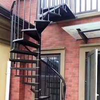Escaliers en spirale extérieurs d'acier inoxydable 2025 nouvel escalier de style