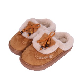 Paul Frank – <span class=keywords><strong>Chaussons</strong></span> <span class=keywords><strong>d</strong></span>'hiver pour <span class=keywords><strong>femme</strong></span> en faux daim, doublure en fourrure, à lacets, bout fermé, semelle épaisse, pour <span class=keywords><strong>intérieur</strong></span> - Product Image 1