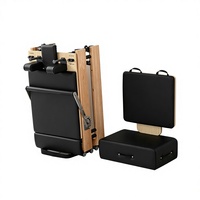 Reformer Pilates pliable et portable en chêne réglable pour usage domestique/studio – Idéal pour la remise en forme et la santé