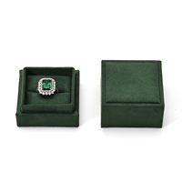 Boîte cadeau en papier pour bijoux avec boîte à bague en velours intérieure incluse, carte de vœux vierge, parfaite pour une demande en mariage ou un fiançailles