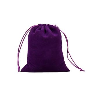 Sac à cordon en velours personnalisable 20x25cm, pochette de rangement pour bijoux avec option d'impression pour l'emballage - Product Image 5