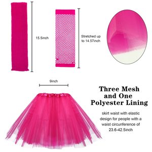 Neues Neon Damen Retro 80er Jahre Kostüm-<span class=keywords><strong>Tutu</strong></span> Ecoparty - Product Image 3
