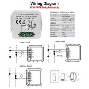 Tuya Control remoto inalámbrico Módulo de relé universal Luz Potencia Mini interruptor inteligente - Product Image 2