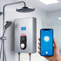 Chauffe-eau instantané électrique mural 8kW 11kW à commande par bouton avec affichage LED pour hôtels et usage domestique (sans réservoir)