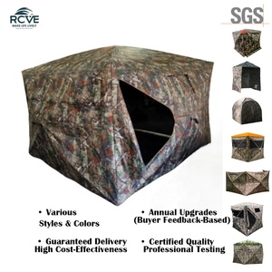 Tente <span class=keywords><strong>de</strong></span> chasse quatre saisons résistante à l'eau avec visibilité 270/360°, Oxford 2x2 mètres, camouflage haute dissimulation, une chambre, 5-6 personnes - Product Image 1