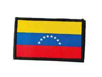 Patchs rectangulaires personnalisés avec logo du drapeau du Venezuela, à dos auto-adhésif avec crochet, patch brodé du drapeau américain pour vêtements/chapeaux