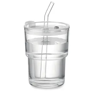 Gobelet en verre SIP avec paille, merchandising personnalisé - Product Image 5