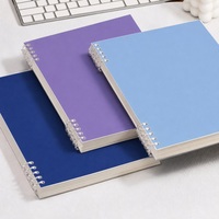 Carnet à spirales A4, reliure à la colle froide, journal bicolore, planificateur d'études personnalisable, utilisation au bureau ou à l'école
