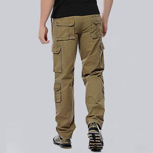 Pantalones Cargo <span class=keywords><strong>de</strong></span> primavera para hombre, pantalón masculino con bolsillos grandes, decoración, informal, lavado fácil, talla grande, sin cinturón - Product Image 4