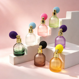 Flacon pulvérisateur de parfum en verre coloré de 10 ml, pompe à air vintage, atomiseur de parfum rechargeable pour emballage cosmétique - Product Image 5