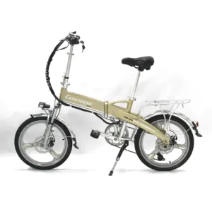 Katlanabilir akülü ucuz yetişkin pil güç scooter Mini boyutu katlanır elektrikli bisiklet 300W elektrikli şehir bisikleti