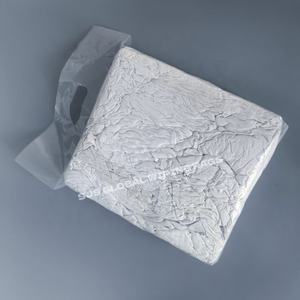 Trapos de algodón industrial reciclado cortados, blancos, 100% algodón, tipo camiseta, con logotipo, para limpieza, con gran absorción de aceite y agua. - Product Image 1