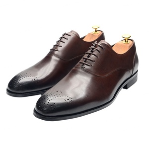 Chaussures pour hommes en cuir de vachette faites à la main, grandes tailles, à enfiler, formelles et décontractées, imperméables et respirantes - Product Image 1