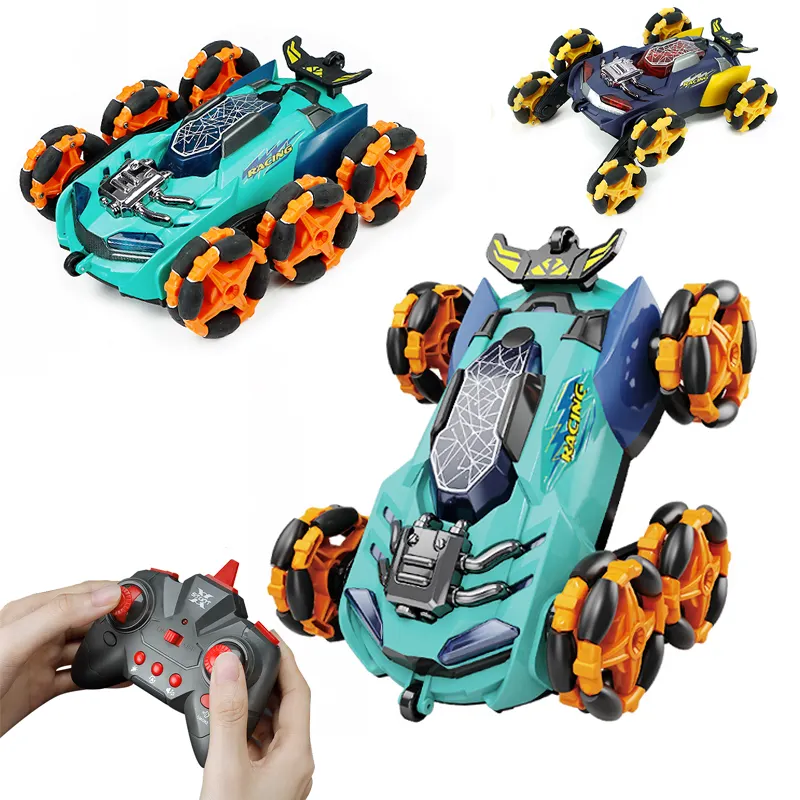 Amazon Hot Six Wheel Rc Car Vehicle Toy Water Spray Cool Light 360 Degree Flip Drift Rc Stunt Car Toy Kid Christmas Toys