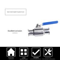 Vanne à boisseau sphérique droite à raccord rapide manuelle de qualité sanitaire 304, Vanne à raccord rapide de type collier à ouverture rapide de qualité alimentaire 316L