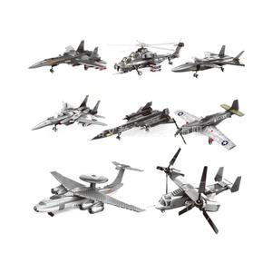 어린이를위한 Wange 전쟁 비행기 소형 입자 ABS 군용 항공기 모델 빌딩 블록 6-12 세 어린이 교육 완구 - Product Image 1