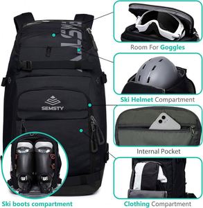 Échantillon gratuit : Sac à dos imperméable pour casques de ski, sac de transport pour chaussures de ski, sac de voyage pour chaussures de sport de ski en gros - Product Image 3