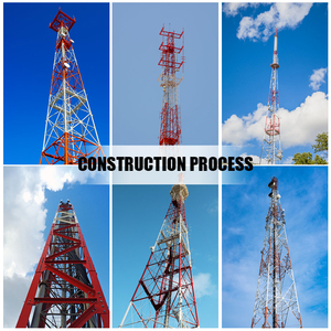 60m verzinkter 4-beiniger Stahlgitter-Winkel turm 40m Pol mit 100 Fuß 200 Fuß 20m Turm-Telekommunikation zubehör - Product Image 4