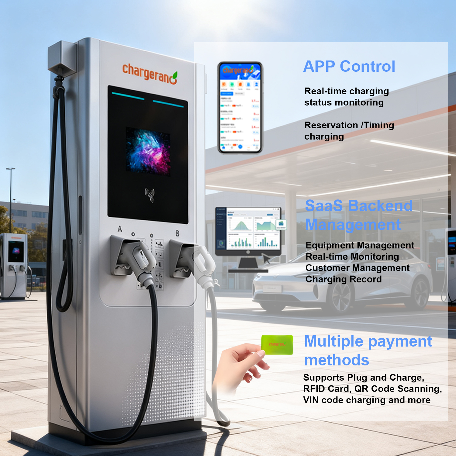 60kW 80kW 120kW 160kW 240kW 480kW Commercial EV Charging Station DC Fast Charger CCS1 CCS2 CHADeMo GBT EV Charging Stations · image 3
