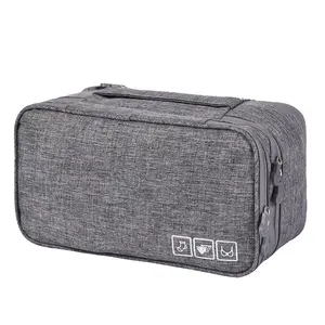 Hot Sale Waterproof Storage Luggage Organizer Organic Cotton Canvas Zipper Packaging Set Travel Bag