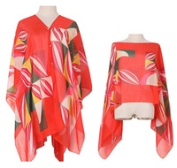 Sora — robe de plage décontractée avec imprimé de grande fleur, pour les femmes, style poncho, sarong, nouvelle collection de 2022