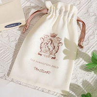 Sac à cordon en mousseline de coton recyclable pochette à poussière pour bijoux collier cadeau organisateur à cordon sac à poussière de rangement