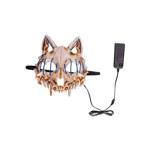 Máscara de Lobo de Plástico con Decoraciones de Luces LED - Product Image 1