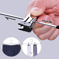 SONGMICS 20 pièces/ensemble Cintres à vêtements en métal à un seul niveau avec pinces pour armoire, gain de place