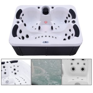 Lusso 4 persone bianco acrilico esterno idromassaggio vasca idromassaggio sistema di controllo moderno Freestanding per alberghi case moderne - Product Image 2