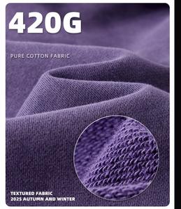 Sweat-shirts personnalisés 100% coton avec logo imprimé, col rond, doublure polaire, style workwear, effet délavé vintage - Product Image 4