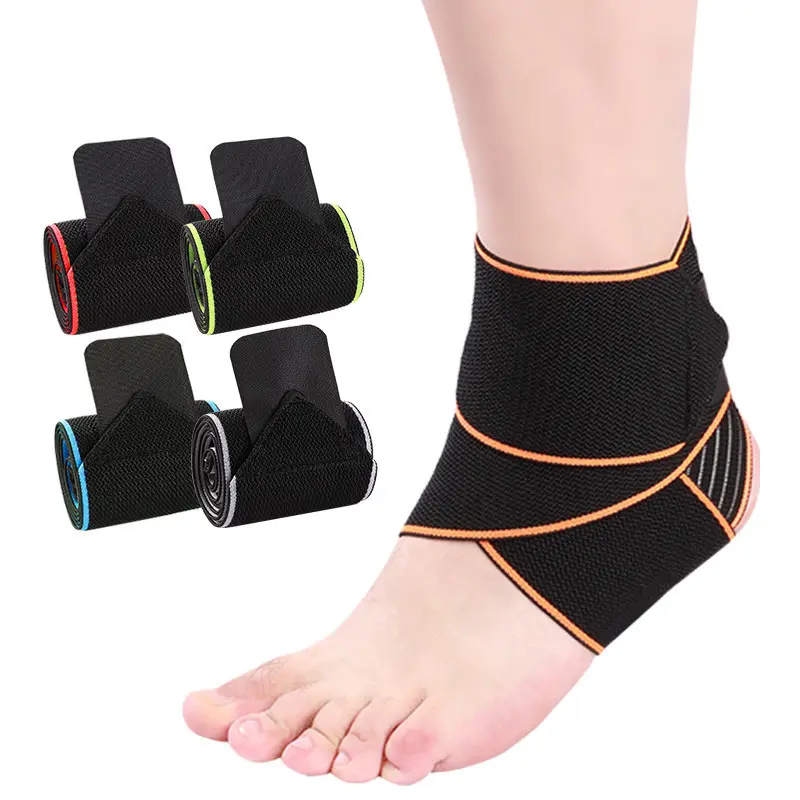 Compression Ankle Warps Elastic Adjustable Ankle Support Sports Ankle Brace Straps Bandage Foot Protector Stabilize Ligaments