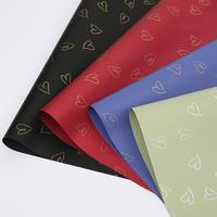 Kertas Pembungkus Bunga Kecil Berlapis Resin Motif Detak Jantung Ouya Cynthia, Tahan Air, Bermotif Bunga Segar untuk Toko Bunga dan Buket
